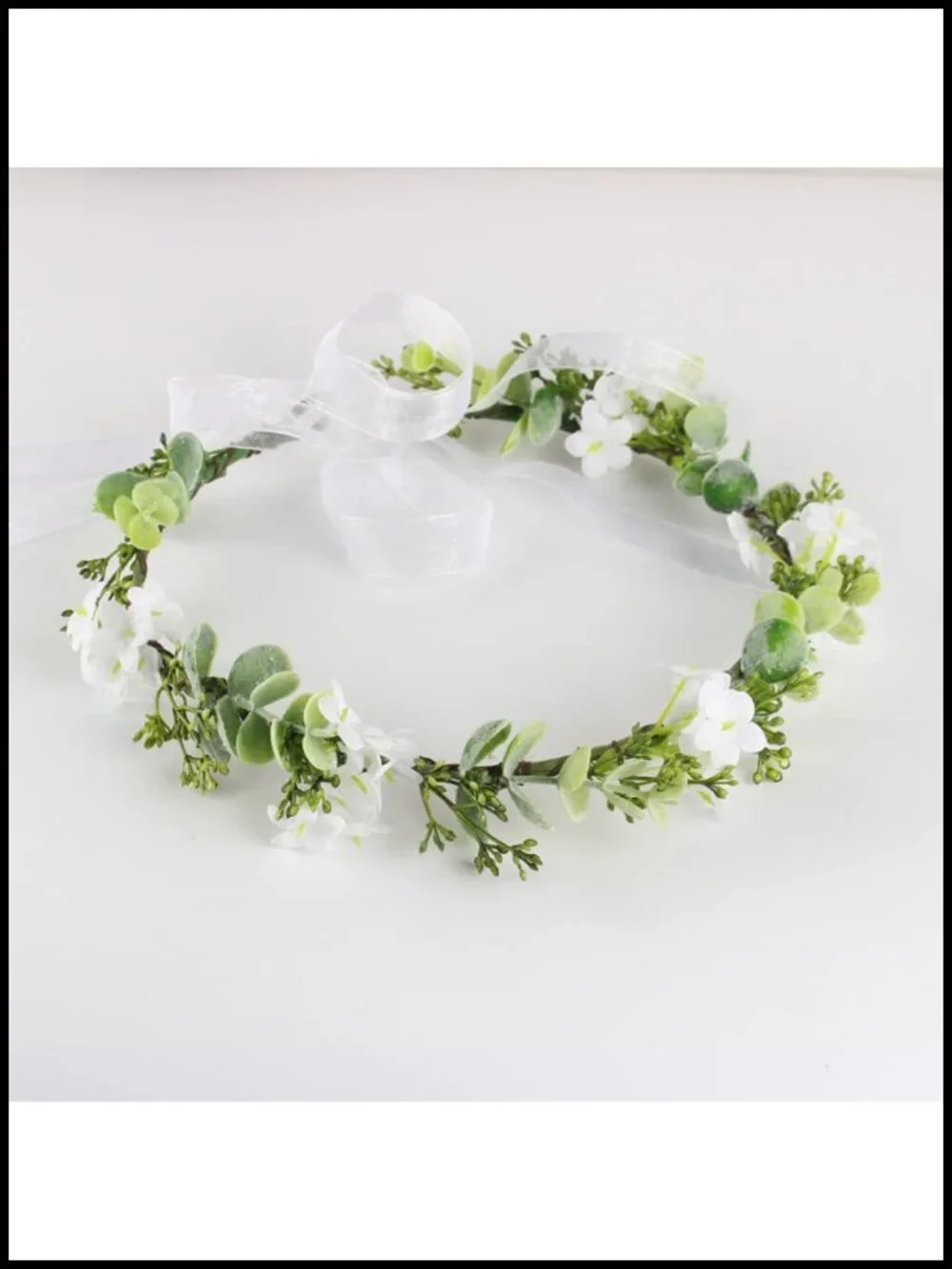 Green Leaf Crown Headband for Women Bridal Party Flower Crown